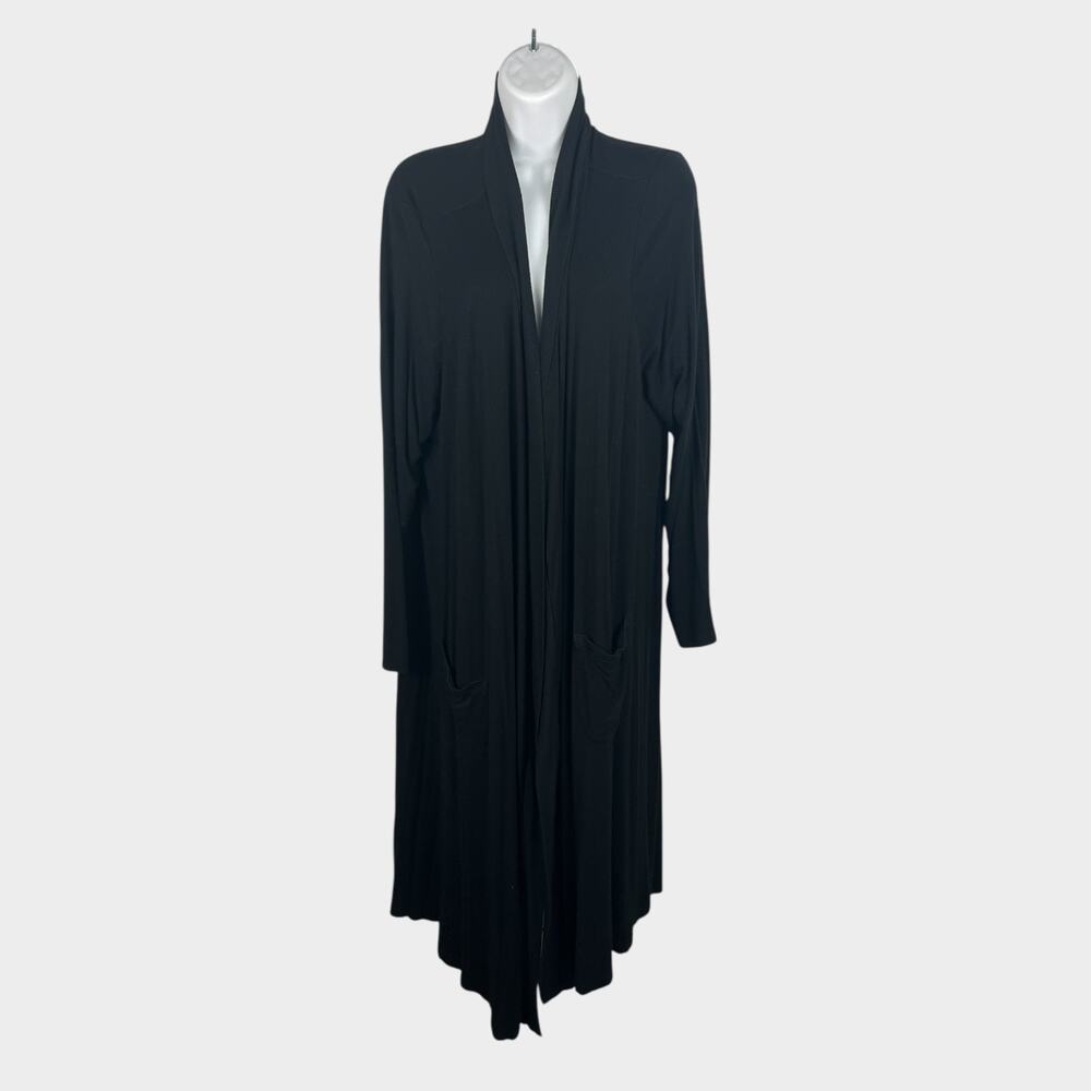 Torrid Super‎ Soft Sleep Open Front Cardigan Black Size 1x 2X Lounge no belt